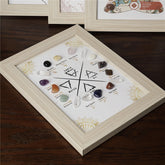 Zodiac Crystal Healing Stones Display Frame | Astrology Energy Balance Decor - Auratract